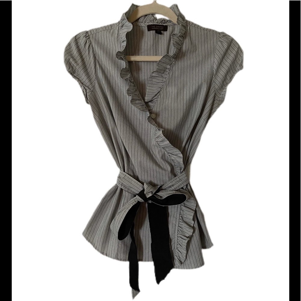 The Limited Striped Wraparound Shirt